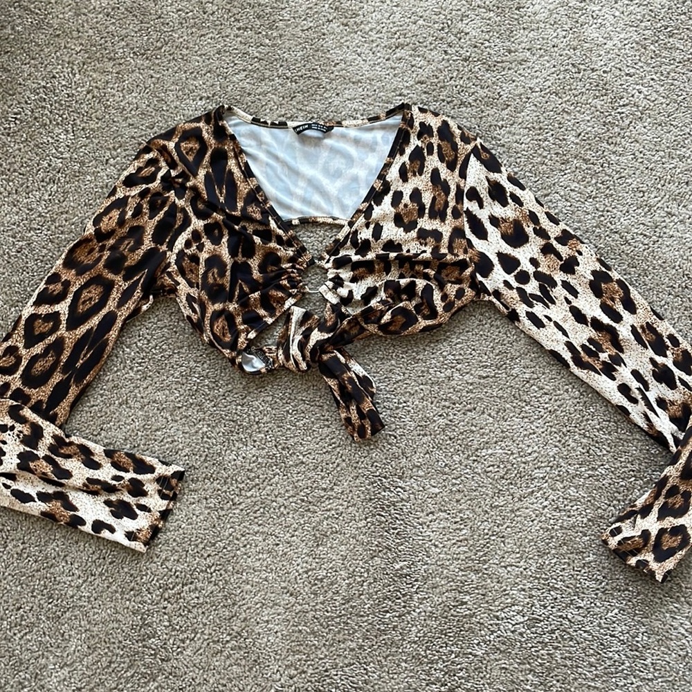 Cheetahcprint, stretchy crop top